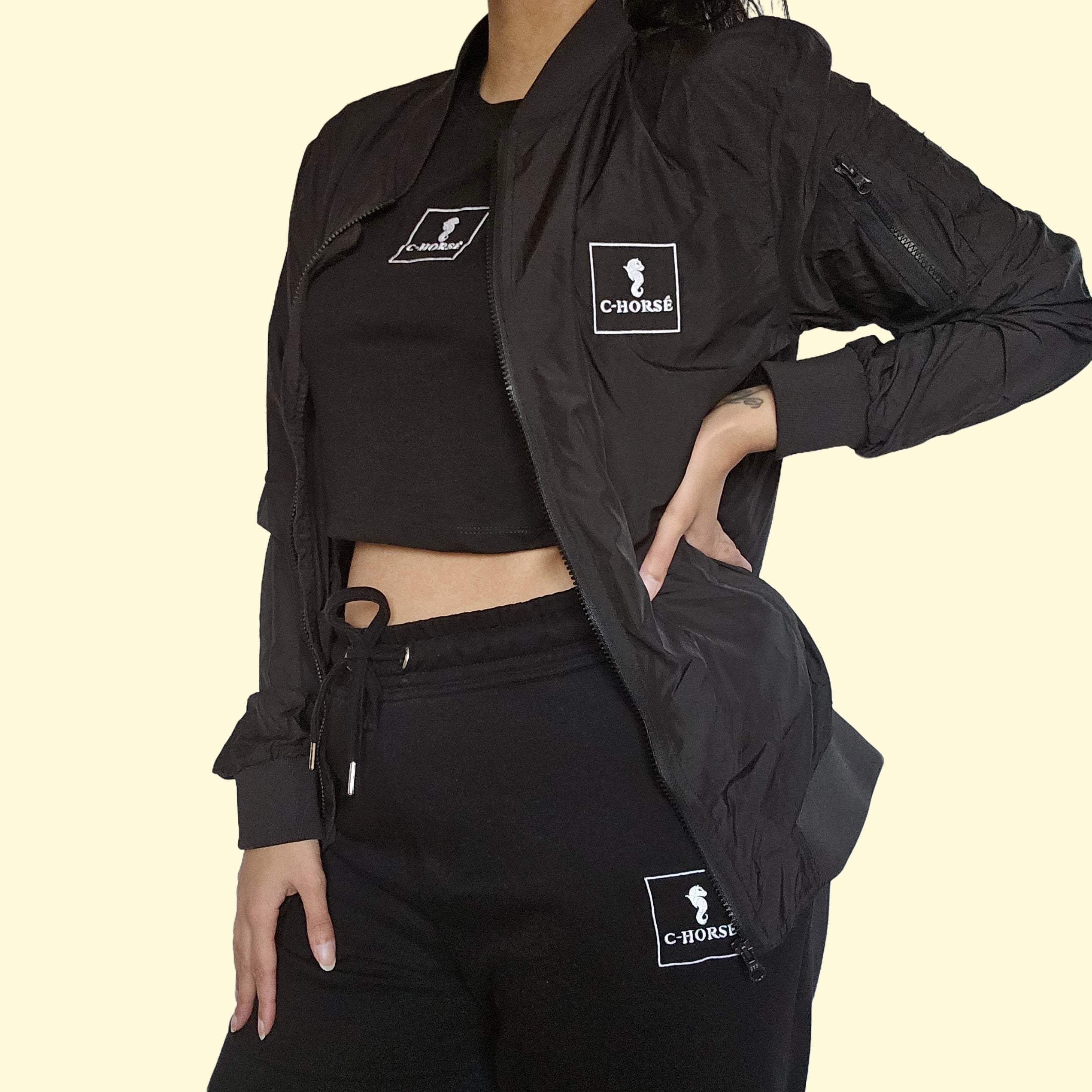 BO99- Bomber Jacket Black